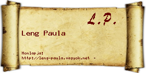 Leng Paula névjegykártya